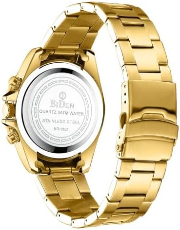 Chronograph Stainless Steel Waterproof Date Analog Quartz Watch