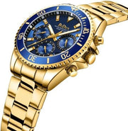 Chronograph Stainless Steel Waterproof Date Analog Quartz Watch