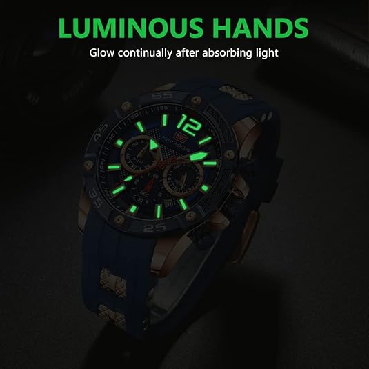 Watch for Men Sport Military Waterproof Chronograph Mens Watches