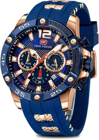 Watch for Men Sport Military Waterproof Chronograph Mens Watches