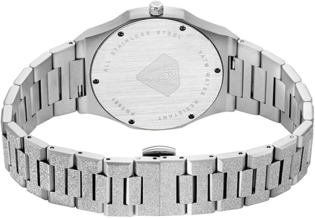 Pierre Richardson Men’s Luxury Watch PR5691 – Silver Frosted Stainless Steel