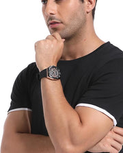 Paras Crown Watches for Men Tonneau 5ATM Waterproof Quartz Luxury
