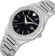 Pierre Richardson Men’s Luxury Watch PR5691 – Silver Frosted Stainless Steel
