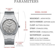 CADISEN Automatic Men's Mechanical Watch Waterproof Calendar Business