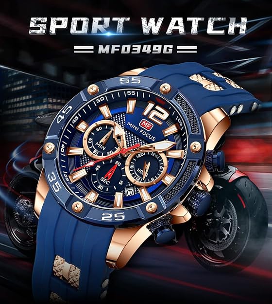Watch for Men Sport Military Waterproof Chronograph Mens Watches