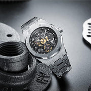 Redhai Automatic Mechanical Watch Skeleton Stainless 50M Waterproof