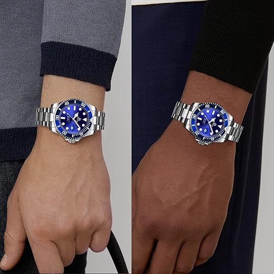 Mens Watches Stainless Steel Waterproof Analog Quartz Watch